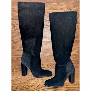 Sam Edelman: Black Suede Knee-high Boots: Size 9.5